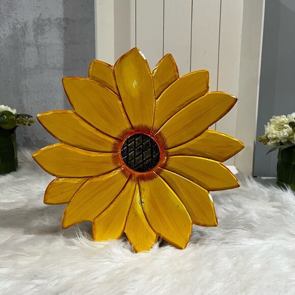 NEW Sunflower Rustic Farmhouse Handcrafted Folding Plant Stand 19” - Picture 14 of 16